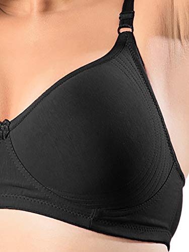 Image of SONARI Womens Non Padded Cotton T Shirt Bra | Wire Free, Medium Coverage, Comfortable and Lightweight | Adjustable Straps, Hook and Eye Closure for Everyday Wear - D-12