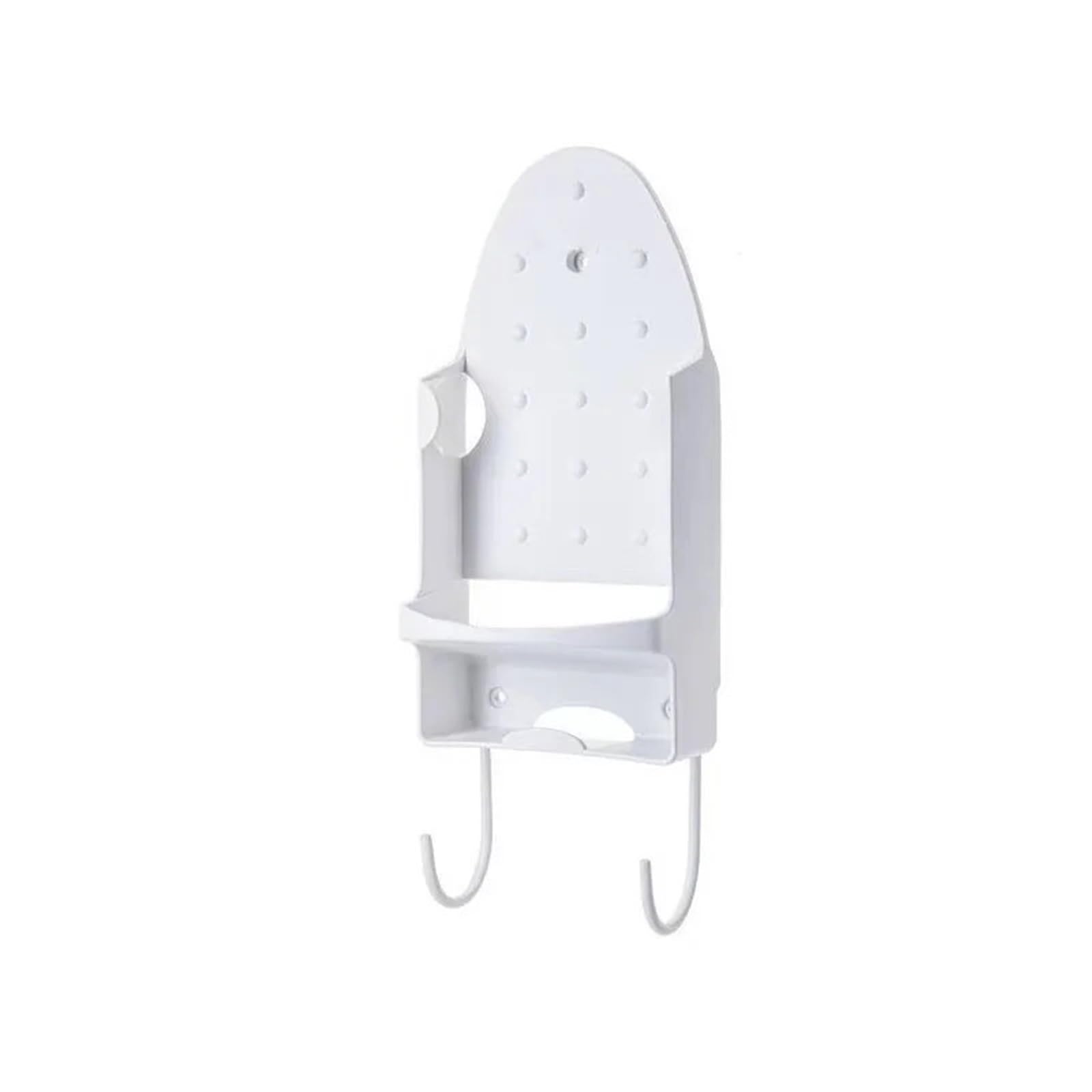 Supporto per ASSE da Stiro Porta Ferro Portatile Appendiabiti for ASSE da Stiro Montato a Parete Armadio for la casa Porta sul Retro Portaoggetti for Bagno Fornitura for la casa(White)