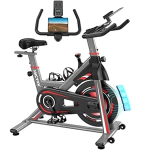 Ergometer Heimtrainer Fahrrad, TH-X3 Fitnessbikes mit Magnetischem Widerstand, Indoor Kardio Training, LCD Monitor mit IPad-Halterung Hometrainer 150 kg Belastbar