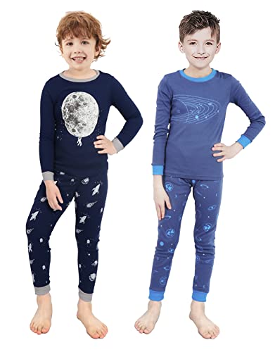 Kikizye Little Boys Space Pajamas Sets Long Sleeve 4 Pieces Kids Pjs Size 5 #TOP5