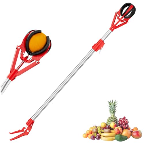recoge fruta recogedor de frutas Poste Recolector De Frutas Con Cesta Telescópica De 1m/2m/3m, Herramienta De Agarre Para Aguacate/bellota/limón/pera/mango/naranjas, Recolector De Manzanas Portátil(1m