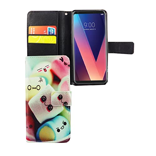 Accessoire LG V30 jaune en cuir synthétique avec fonction support