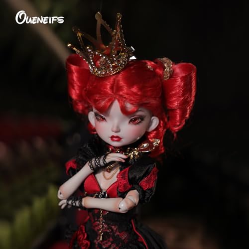 Muñeca BJD Heart Reina Roja 1/6 con cabello rojo miniatura 4
