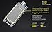 Nitecore TIP 360 lumen USB rechargeable keychain flashlight Silver color body with EdisonBright brand USB charging cable