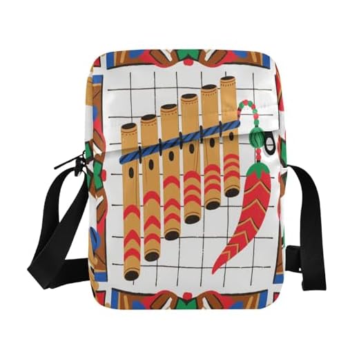 Bolso bandolera cruzado para hombre, correa ajustable para viajes, instrumento de México