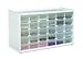 ArtBin 6830PC Store-In-Drawer Cabinets - Wall Mountable Storage Cabinet with 30 Drawers, Art & Craft Organizer, Clear/White