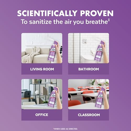 Image of Lysol Air Sanitizer with Bacterial Odor Eliminator for Home & Office, Air Freshener Alternative, Simple Fresh Scent, 10 oz (Pack of 3)