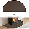 Hearth Rugs for Fireplaces Fire Resistant, 42 x 24 inch Fireproof Fireplace Mat Hearth Rug, Hearth Pads for Wood Stove Fireplace Indoor Outdoor, Protect Floors Carpets from Sparks Embers-Brown, 1mm