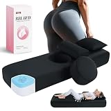 HOMBYS Memory Foam BBL Bed After Surgery for Sleeping with Hole, High-Density Foam Supportive BBL Mattress with Head & Lumbar Pillows, Brazilian Butt Lift Recovery Mattress, 71' Lx23.6“Wx10”H