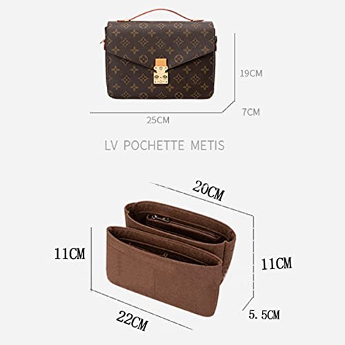 Lckaey Purse Organizer For Lv Mini Pochette Voyager Insert Lv Kirigami Pochette Insert With Chain 2084Khaki #TOP4