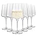 Krosno Weißwein- und Sektgläser | 6 Stck. im Set | 400 ml | Infinity Kollektion | Elegant | Kristallglas | Bleifreies Glas | Ideal für Zuhause, Restaurants und Partys | Spülmaschinenfest