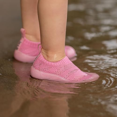 Image of JAN & JUL Slip-on Knit Shoes, Machine Washable and Lightweight Sneakers for Toddler Boys and Girls