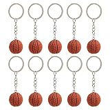 LUOEM 10Pcs Mini Basketball Schlüsselanhänger Stereoskopischen Schlüssel Ringe Handtasche Hängen Ornament Keychain Zubehör für Männer Frauen