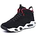 XIGUAFR Homme Chaussure de Basketball de Course Running Basket Chaussure de Sport Outdoor de Coussin d'air Respirant Étanche Noir Rouge 44