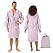 JEMIDI Albornoz Hombre Microfibra - Albornoz Mujer y Hombre Ducha - Albornoz de Microfibra para SPA Sauna Surf Cambiador Playa natación - con Bolsa de Transporte - Talla M