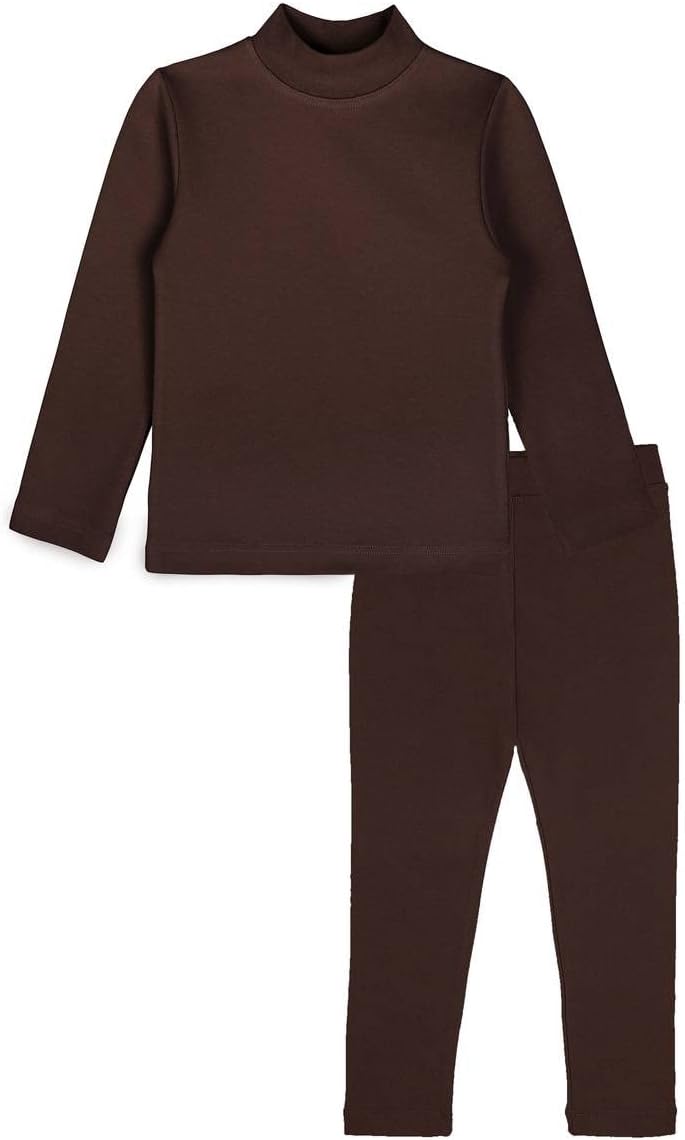 Lilax Girls Long Sleeve Mock Turtleneck Shirt and Leggings Set, Big & Toddler Girls' Clothing Sets