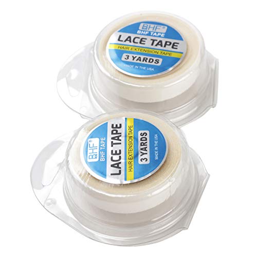 1.27Cm X 3 Yards Hair Replacement Strong Adhesive Lace Front Wig Hair Support Tape, Double-Sided Water-Proof Invisible Tape 2 Rolls/Pack For Wigs/Toupees/Skin Weft Hair Extensions-White #TOP3