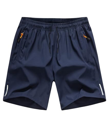 Boys' Loose Fit Athletic Shorts with Zipper Pockets Quick Dry Running Shorts3