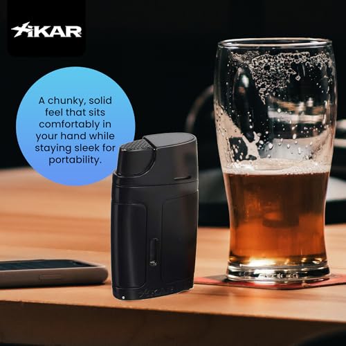 Encendedor Xikar ELX Llama Doble con Punch 9mm Negro miniatura 7