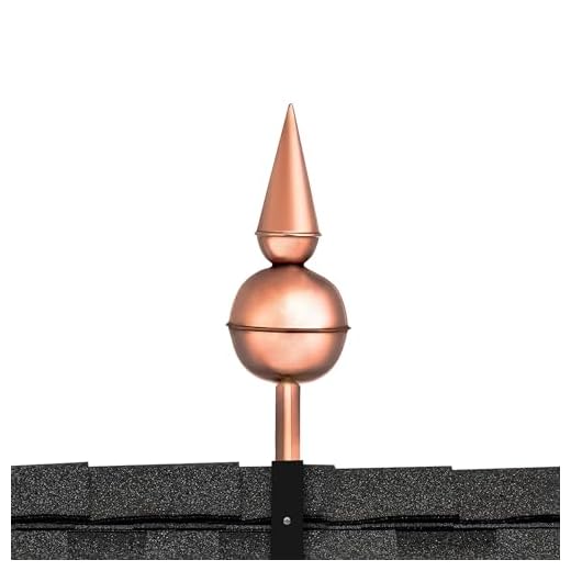 Good Directions 700 Avalon Finial with Roof Mount, Polished Copper