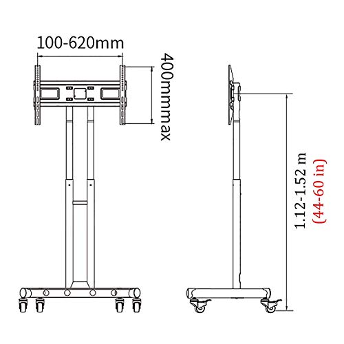 Soporte móvil para TV 37 a 65 pulgadas ajustable en altura miniatura 2