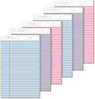 TOPS Prism+ Writing Pads, 5x 8, Perforated, Jr. Legal Ruled, Narrow 1/4 Spacing, Assorted Colors, 2 Each: Pink, Orchid,...