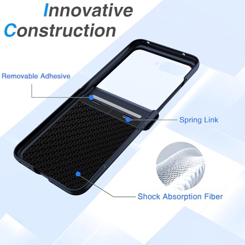 Coque Motorola Razr 2025 robuste antichoc bleue avec protège-charnière robuste - 5