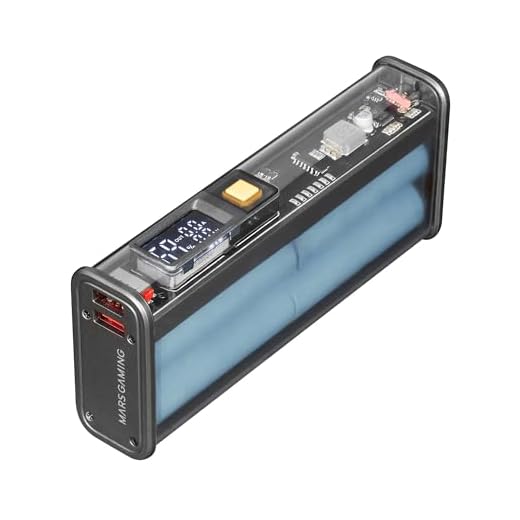Mars Gaming MPK-20K, Power Bank 22.5W, Baterías Samsung 20000mAh, Carga Rápida QC3.0 & PD3.0, Pantalla Inteligente con Control de Carga, Batería Externa Carga Múltiple, Conectividad Universal, Negro