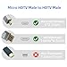 RIIEYOCA 90 Degree Left Angle UHD 8K HDTV Male to Micro HDTV Male 18Gbps 2.1 Extended Cable Supports 8k@60Hz, 1080p, ARC, 3D, for DVR, HDTV, (Left Angle, 0.5m)