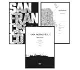 ag.art deco® San Francisco Schwarzweiß Poster Set 30x40cm 