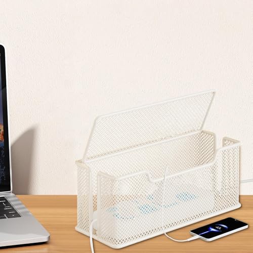 Boîte cache-câbles Teksome : rangement de fils multifonction pour bureau - 7