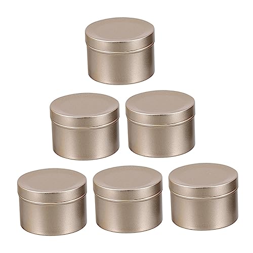 Uonlytech 6pcs Candle Jars Aluminum Containers for Essential Oils Storage Crafts Reusable Lightweight Travel-Friendly for Balm Gel and