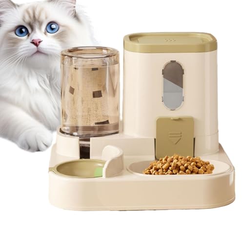 Auto Feeder Futterspender | Wasserspender für Haustiere | Katzenfutter und Wasserspender Set | Automatischer Futterspender und Tränke | Katze Auto Food Dispenser Bowl | Futterspender für