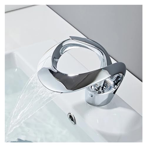 Mitigeur de lavabo chaud et froid en laiton mat à cartouche céramique
