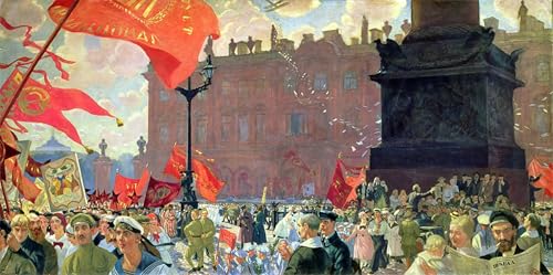 Pintura al óleo clásica de Boris Kustodiev en formato 60x90cm para salones señoriales