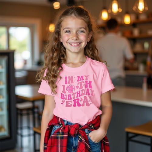 Image of in My 10th Birthday Girl Era Shirt 10 Years Old Birthday T-Shirt Tenth B-Day Party Short Sleeve Tee Tops