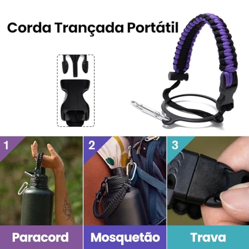 MODUS Garrafa Térmica Esportiva De Aço Inoxidável Com Isolamento A Vácuo De 1000ML (Roxo)