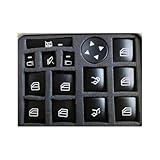 Coche Etiqueta Engomada Compatible Con Benz Para ML Class 2012-2014 Para GL Class 2013-2014 Botón Elevación Ventanas Coche Interruptor De Encendido Y Apagado Calcomanía Adhesiva.(C)
