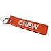 Crew embroidered luggage tag | Keyring | Multicolors (Orange/White)
