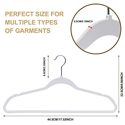 Quality Hangers PL014-20 Quality White Plastic Hangers Clothes Hangers 20 Pack - Non-Velvet For Clothes - Heavy Duty Coat Hanger Set -Space-Saving Closet Hangers thumb #3