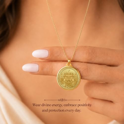 Image of DIVINITI 24K Gold Plated Double-Sided Religious Pendant with Premium Gift Box, Spiritual Locket for Men & Women, Devotional Jewellery for Gifting & Everyday Wear