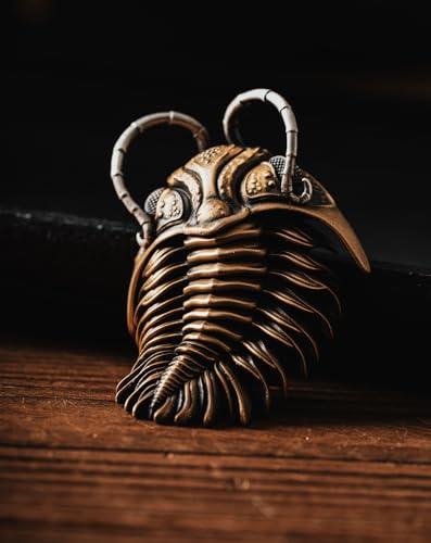 COPPERTIST.WU Kinetic Pendant Necklace Invertebrate Ancient Animal Charm Jewelry Gift for Men and Women3