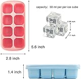 Theuwnee® 4 Packs of Ice Cube Tray, Eeasy-to-Remove Silicone Ice Cream Molds with Removable Lids, Perfect for Drinks, Freezers, Whiskey and Cocktails (Pink + Blue + Green + Yellow) - Image 5