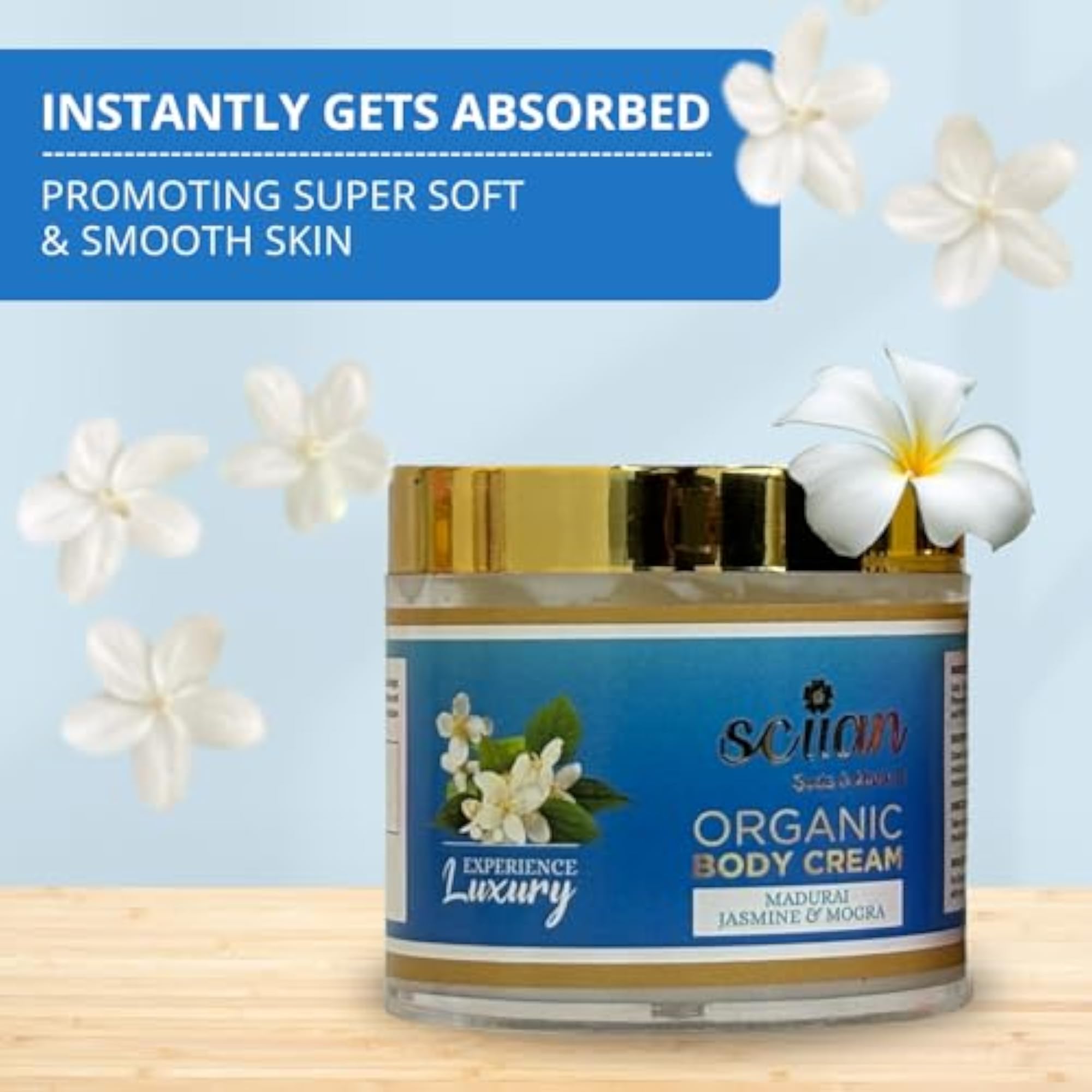 Madurai Jasmine & Mogra Body Cream for Women, Deep Moisturizing