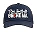 Flag Football Grandma of A Flag Football Player Grandmother Adjustable Printed Baseball Hat, Navy Blue