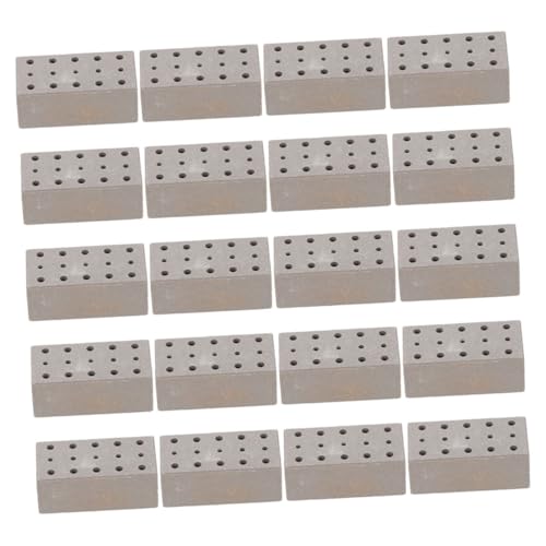 CLISPEED 30 pièces Mini Briques de Construction Poreuses pour Maison de Poupée Matériau Réaliste DIY pour Modelage Architectural Accessoires de Jardin Miniature Décoration