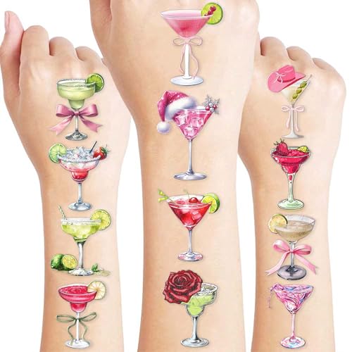 Tatouages temporaires Martini à offrir en souvenir de fête prénuptiale chic