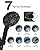 High Pressure Shower head with Handheld 7 Modes, Built-in Power Wash to Clear Tub. Tile & Pets, 5” High Flow Hand Held Hydro Rain Showerhead with Stainless Steel Hose and Adjustable Bracket-Matt Black