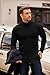 COOFANDY Men's Turtleneck Pullover Casual Knitted Thermal Long Sleeve Turtle Neck Sweaters Black