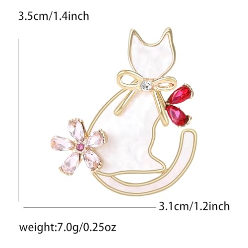 Image of Cute Animal Brooch Pins, Animal Theme Brooches Accessories for Clothes, Birthday Christmas Gift for Women